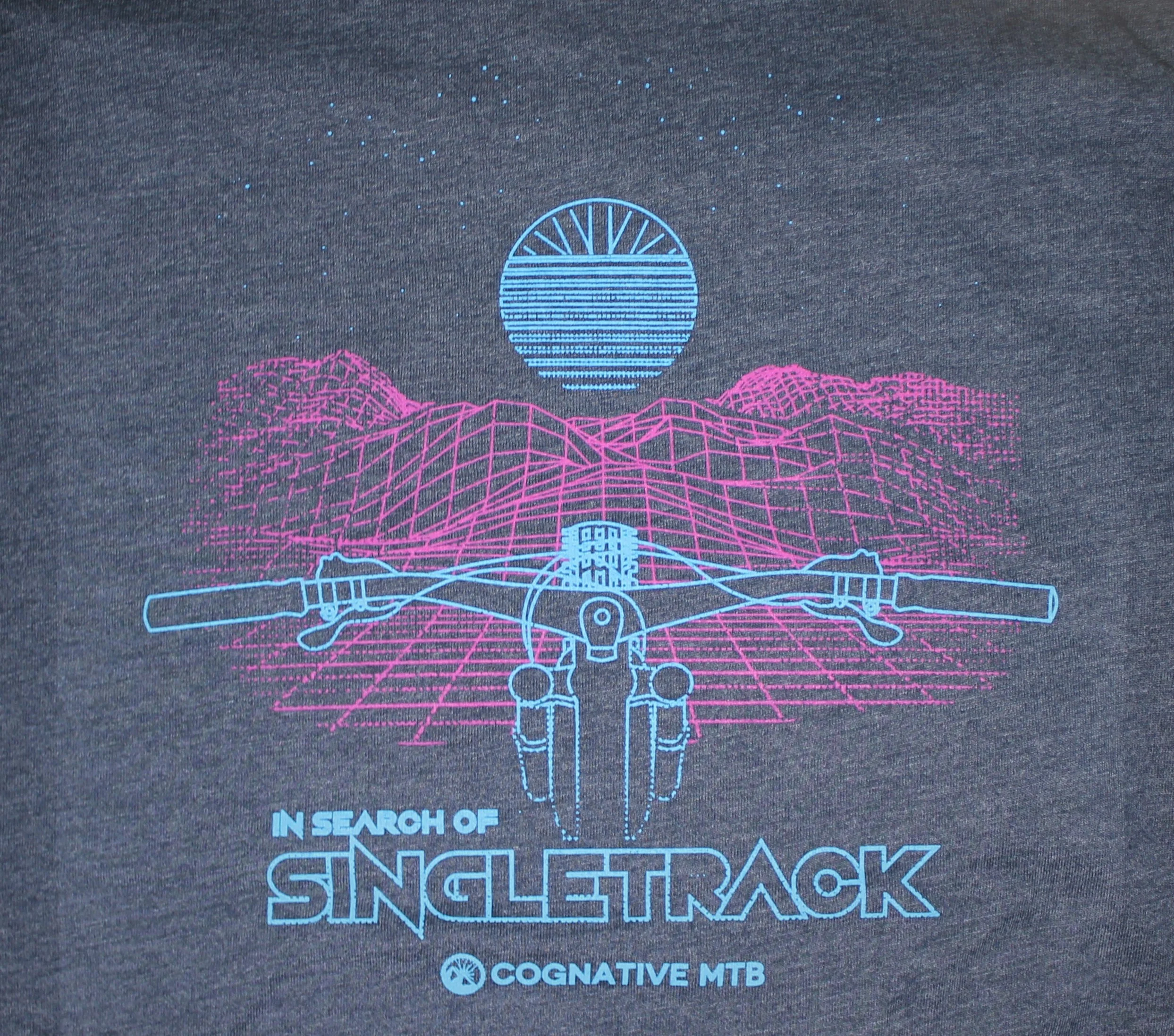 In Search of Singletrack "Grid" Men's MTB Shirt (Midnight Navy) - Image 3