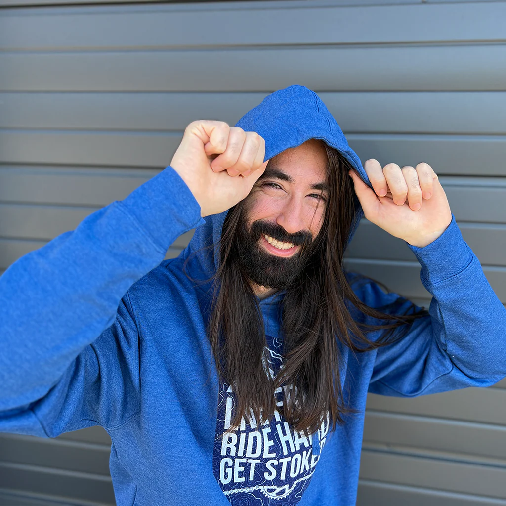 Live Free Unisex Adult Hoodie (Heather Blue) - Image 3