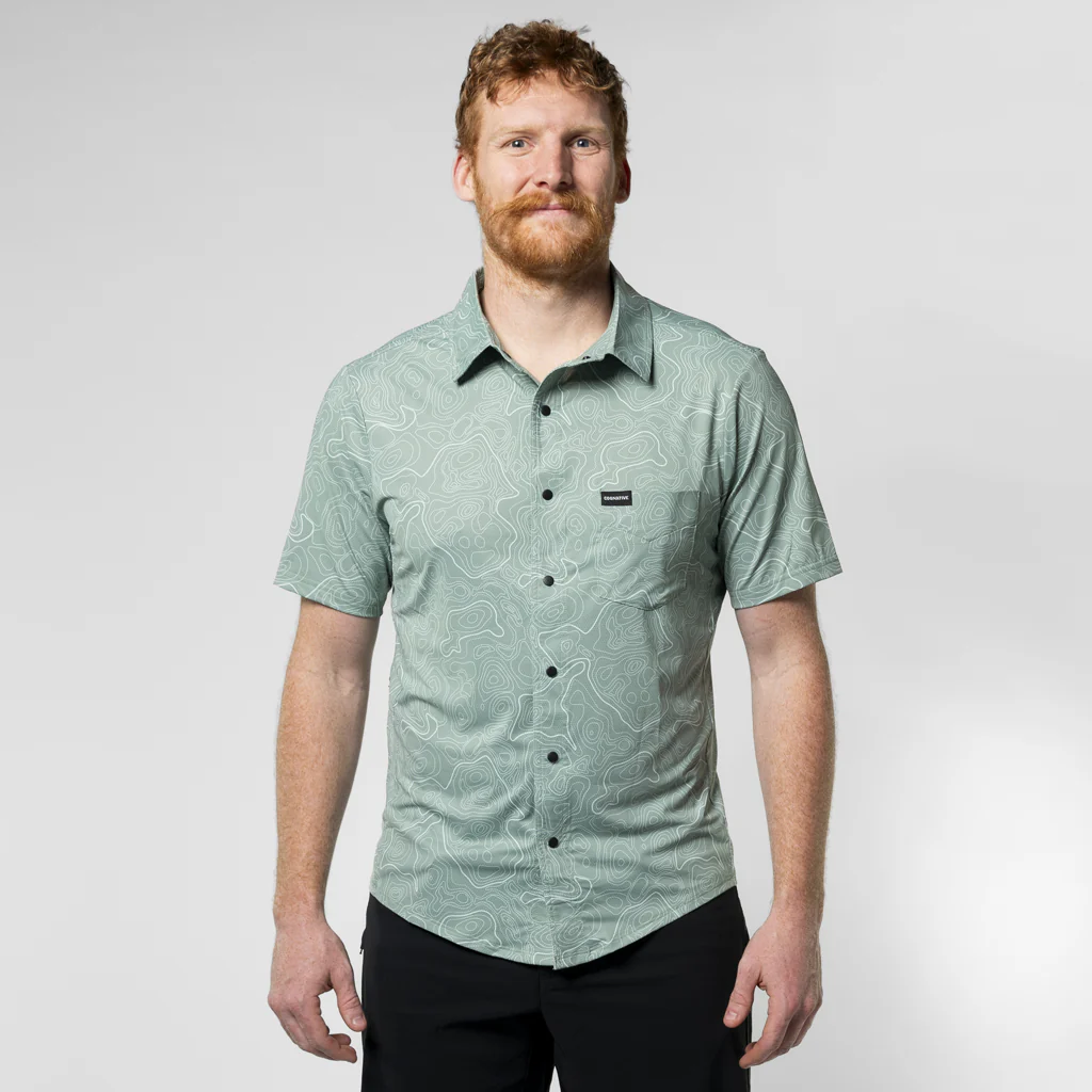 Men's Short Sleeve Catalyst Mountain Bike Button-Down Shirt - Image 11