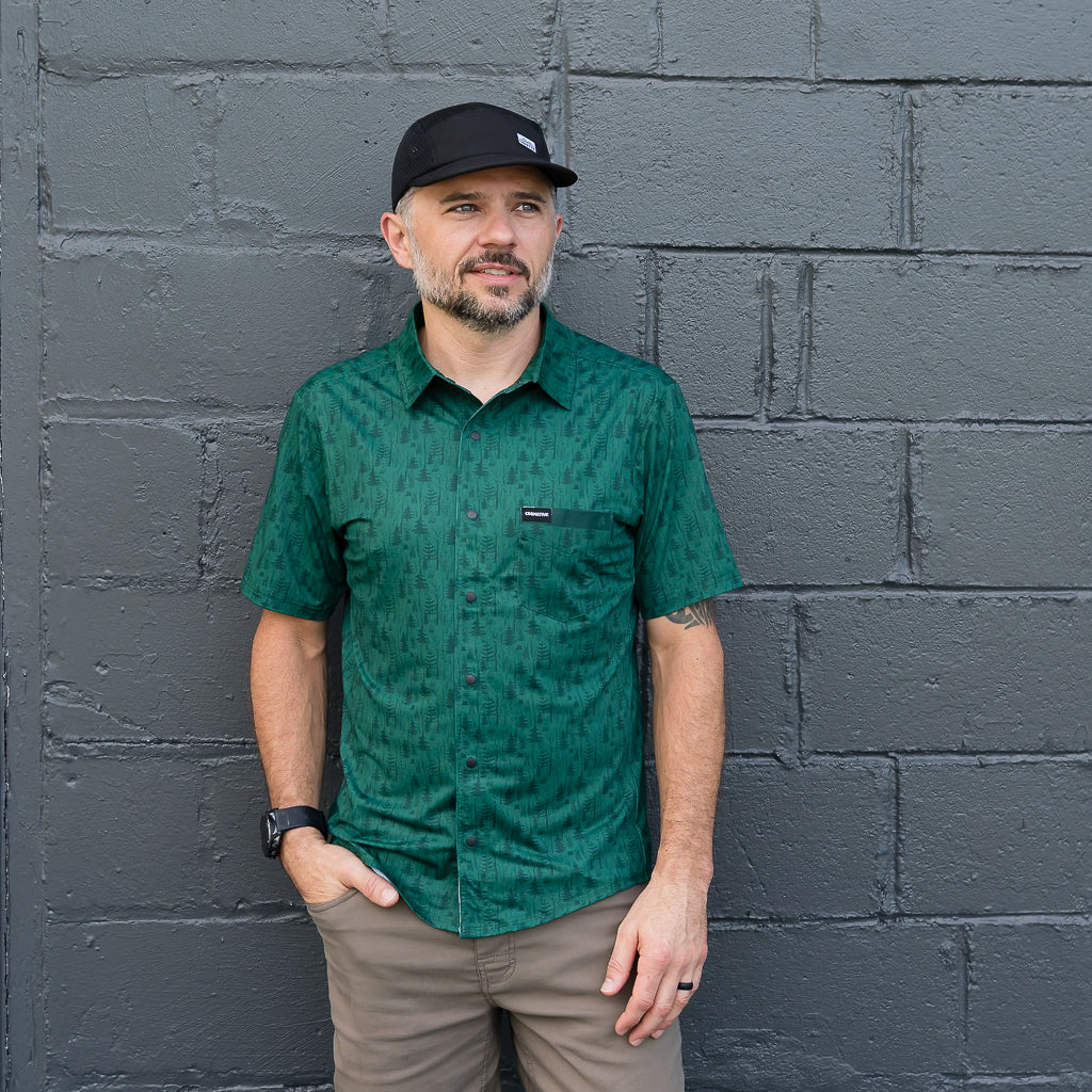 Men's Short Sleeve Catalyst Mountain Bike Button-Down Shirt - Image 22