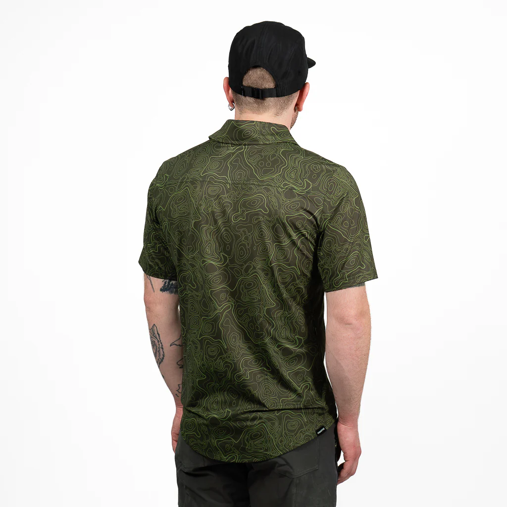 Men's Short Sleeve Catalyst Mountain Bike Button-Down Shirt - Image 36
