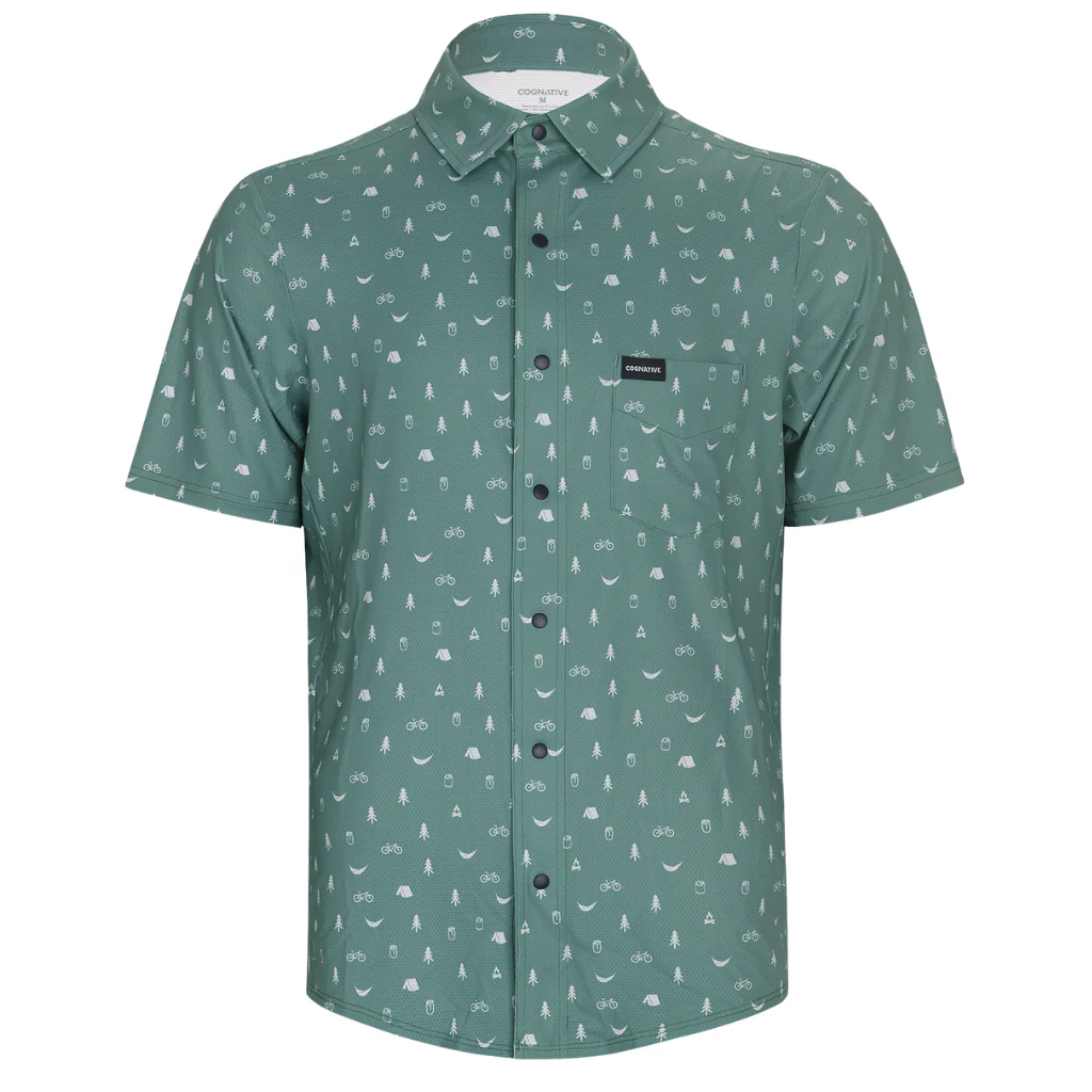 Men's Short Sleeve Catalyst Mountain Bike Button-Down Shirt - Image 37