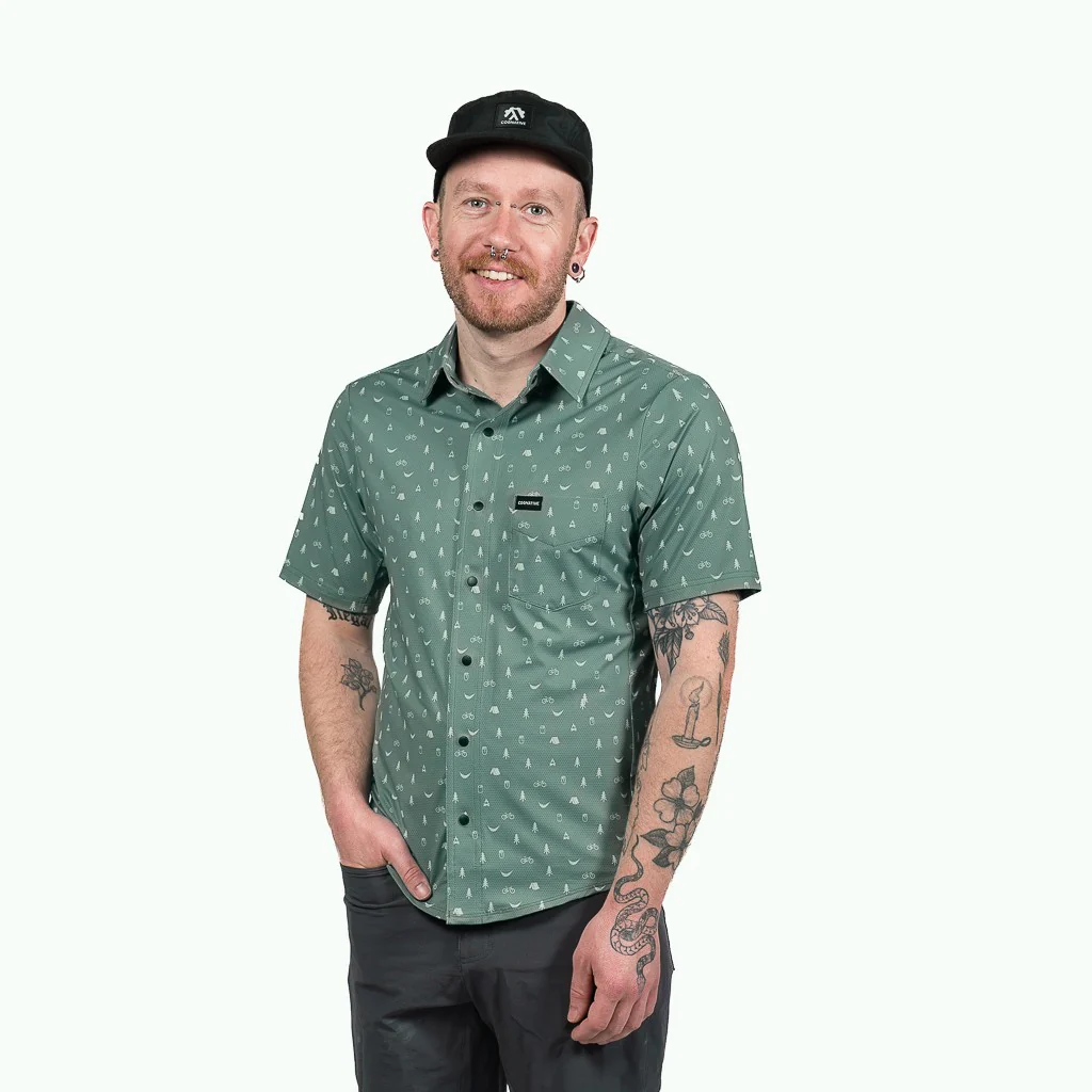 Men's Short Sleeve Catalyst Mountain Bike Button-Down Shirt - Image 38