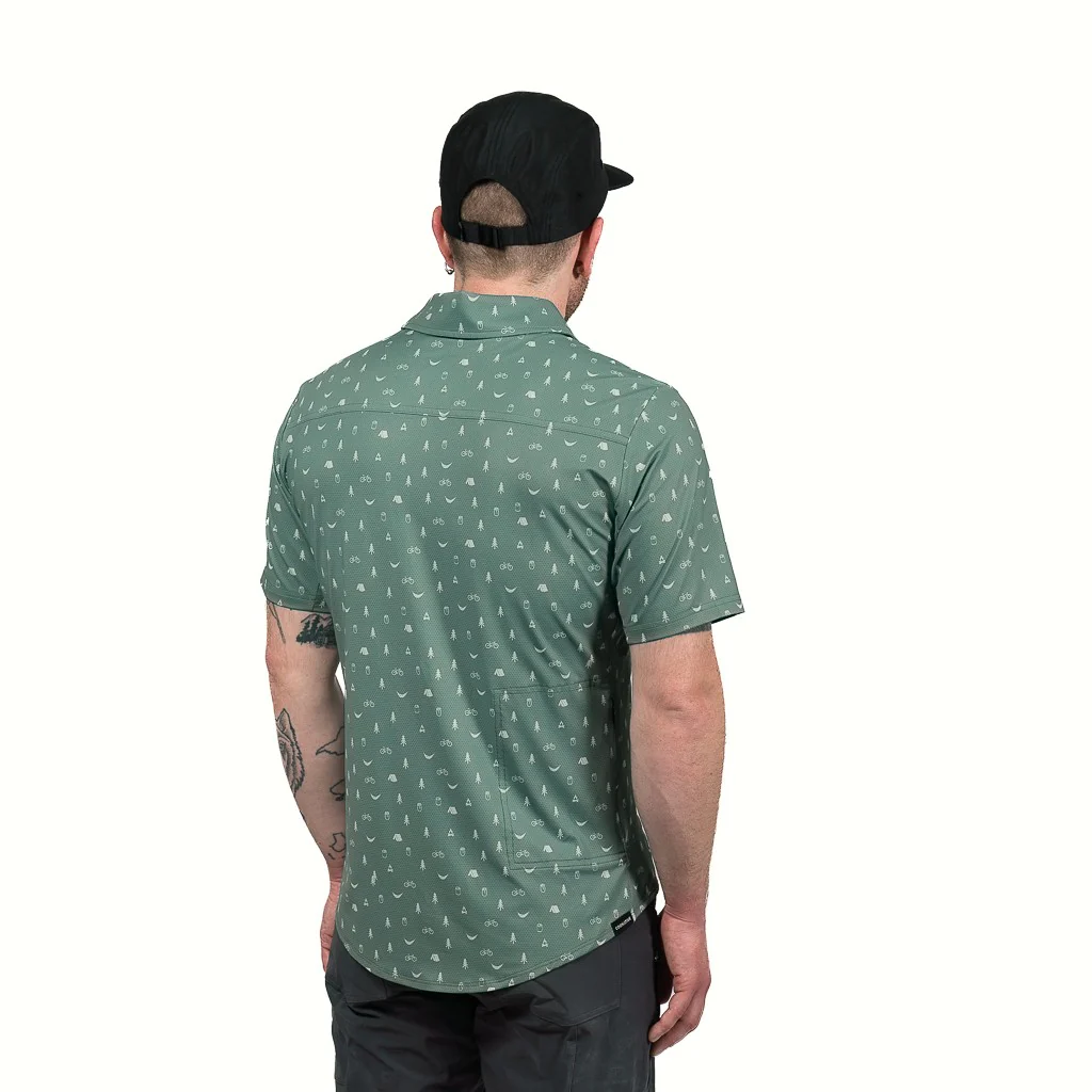 Men's Short Sleeve Catalyst Mountain Bike Button-Down Shirt - Image 42
